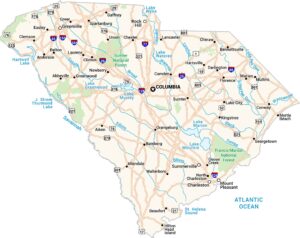 South Carolina Map