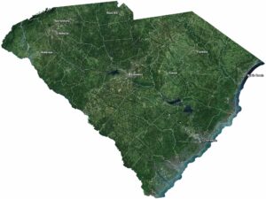 South Carolina Satellite Map