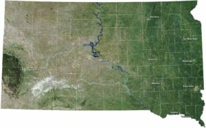 South Dakota Satellite Map