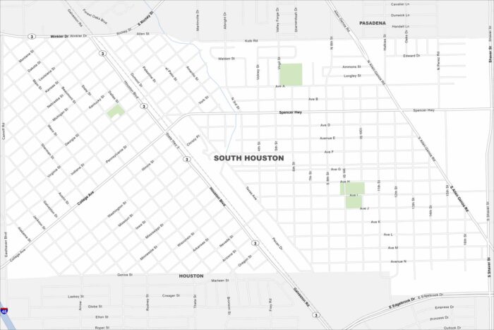 South Houston Map Texas