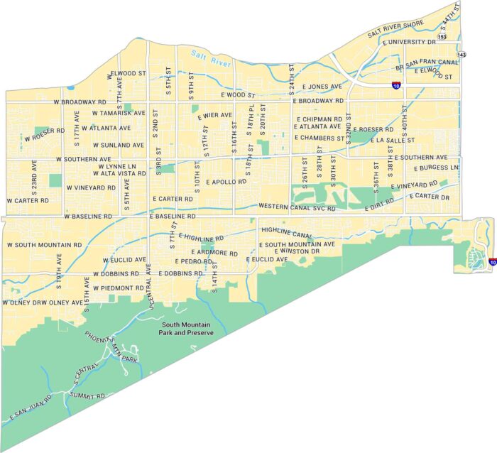 South Mountain Map Phoenix