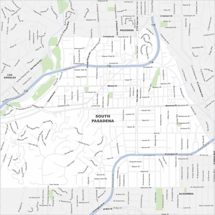 South Pasadena Map California