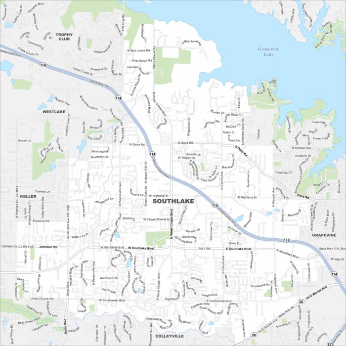 Southlake Map Texas