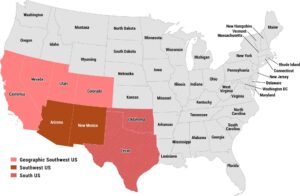 Southwest US Map