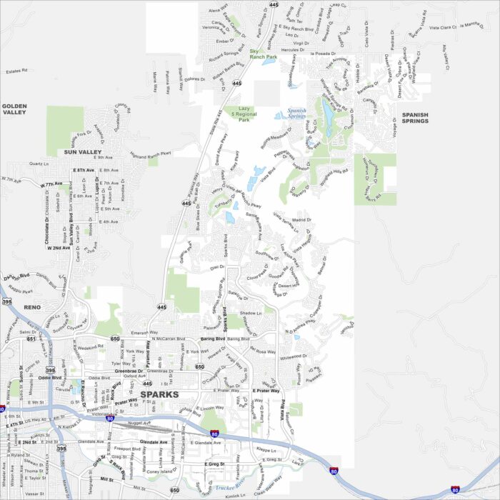 Sparks Map Nevada