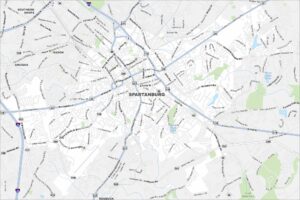 Spartanburg Map South Carolina