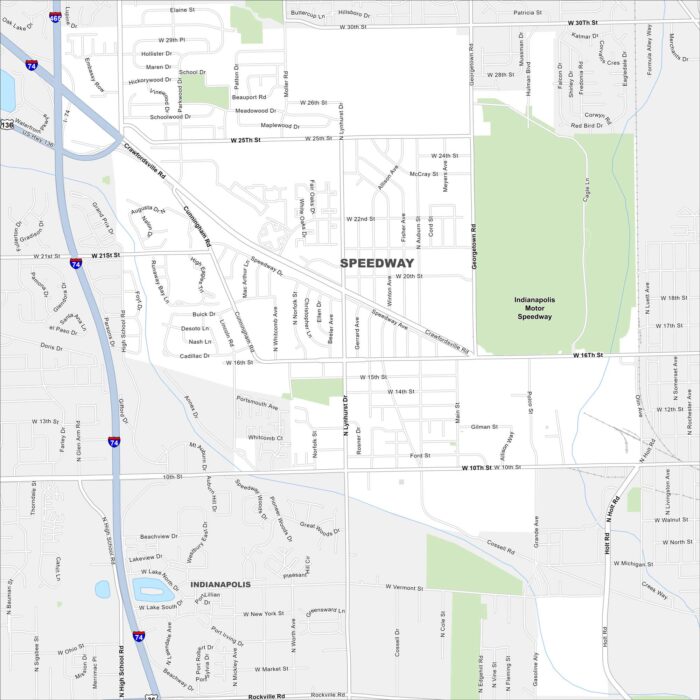Speedway Map Indiana