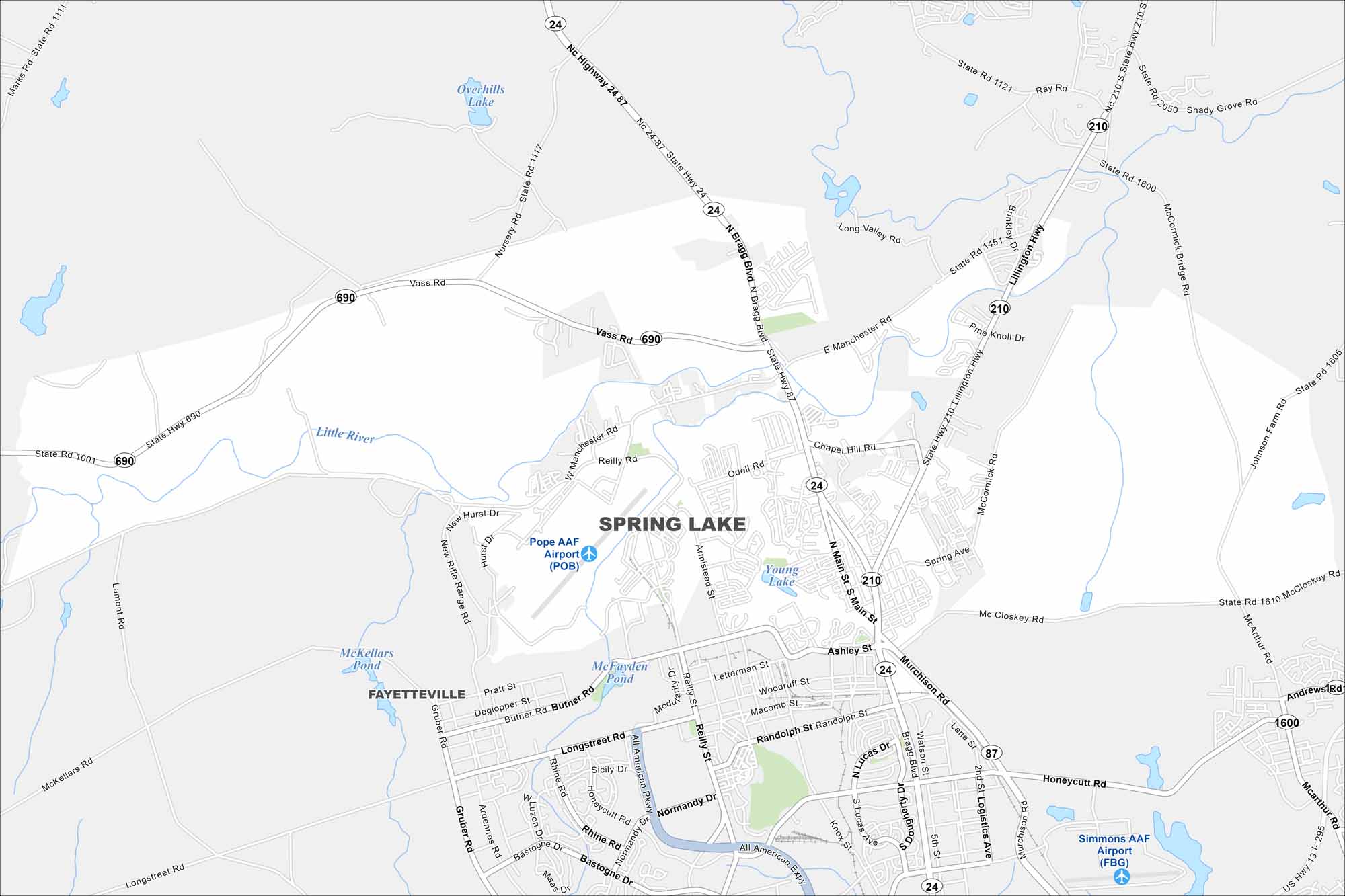 Spring Lake Map North Carolina