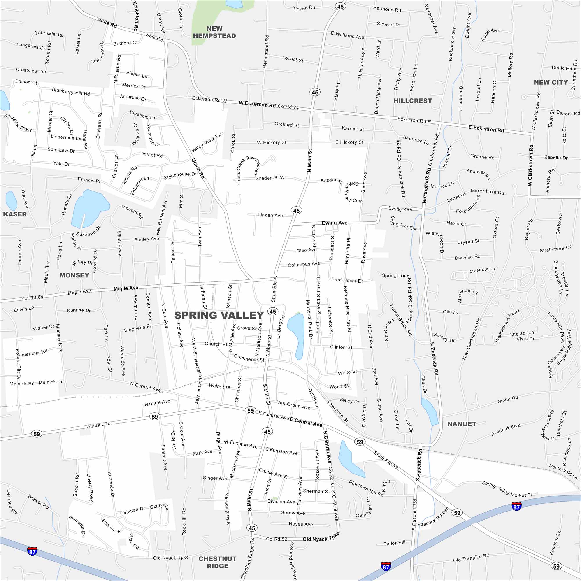 Spring Valley Map New York