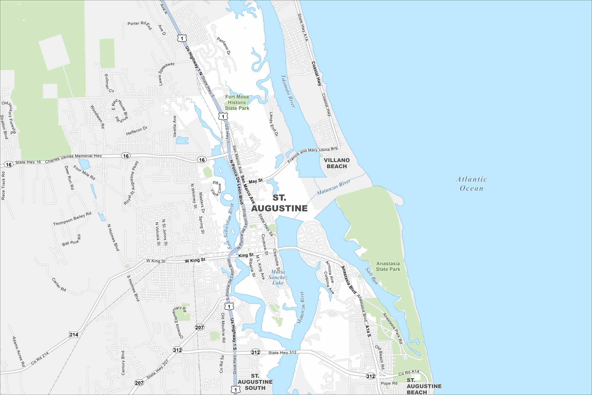 St Augustine Map Florida