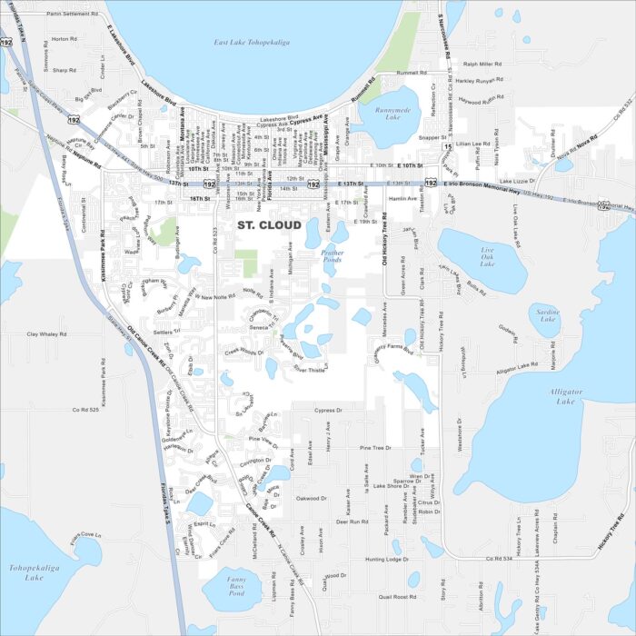 St Cloud Map Florida