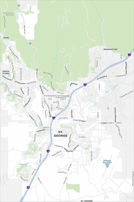 St George Map Utah