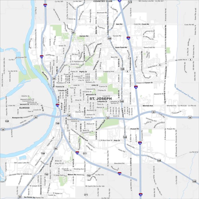 St Joseph Map Missouri