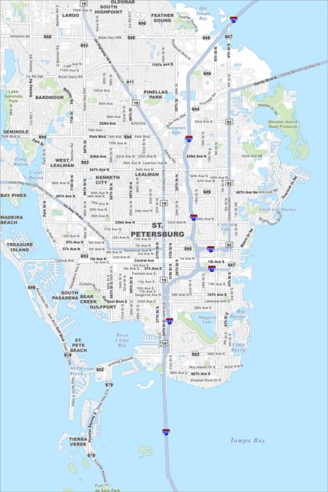 St Petersburg Map Florida