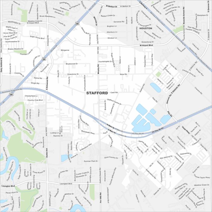 Stafford Map Texas