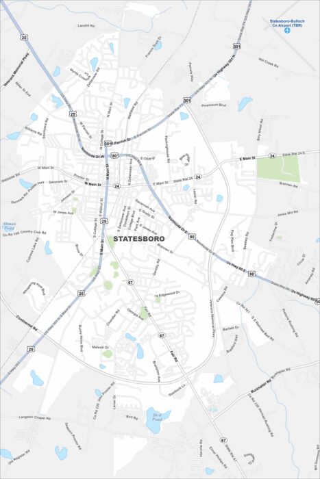 Statesboro Map Georgia