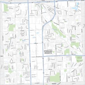 Sterling Heights Map Michigan