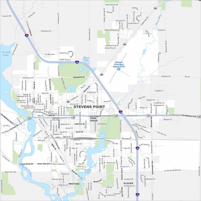 Stevens Point Map Wisconsin