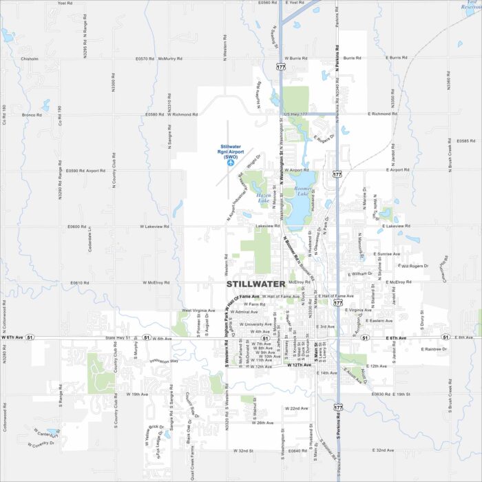Stillwater Map Oklahoma