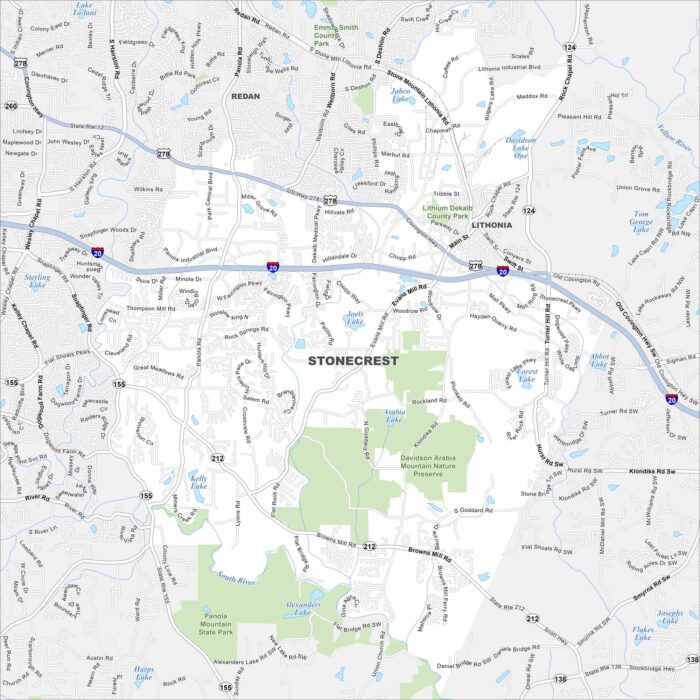 Stonecrest Map Georgia