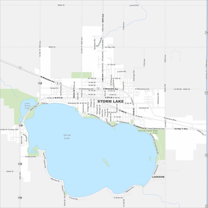 Storm Lake Map Iowa