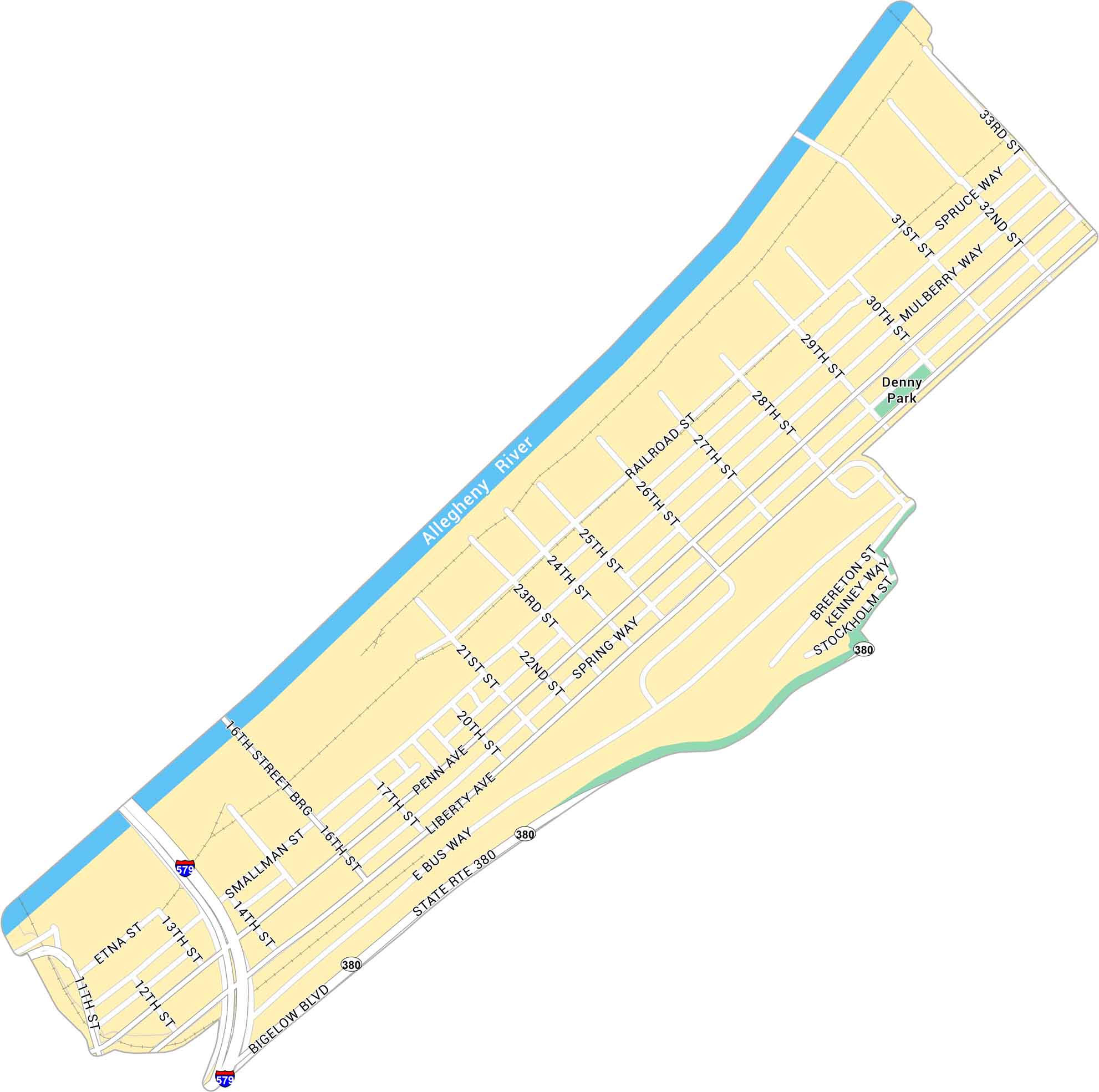 Strip District Map Pittsburgh