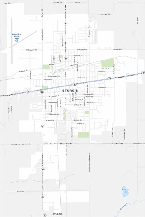 Sturgis Map Michigan