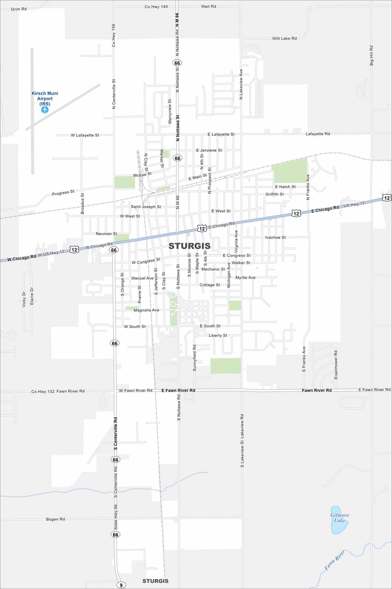Sturgis Map Michigan