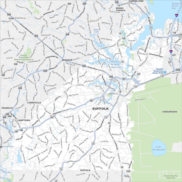 Suffolk Map Virginia