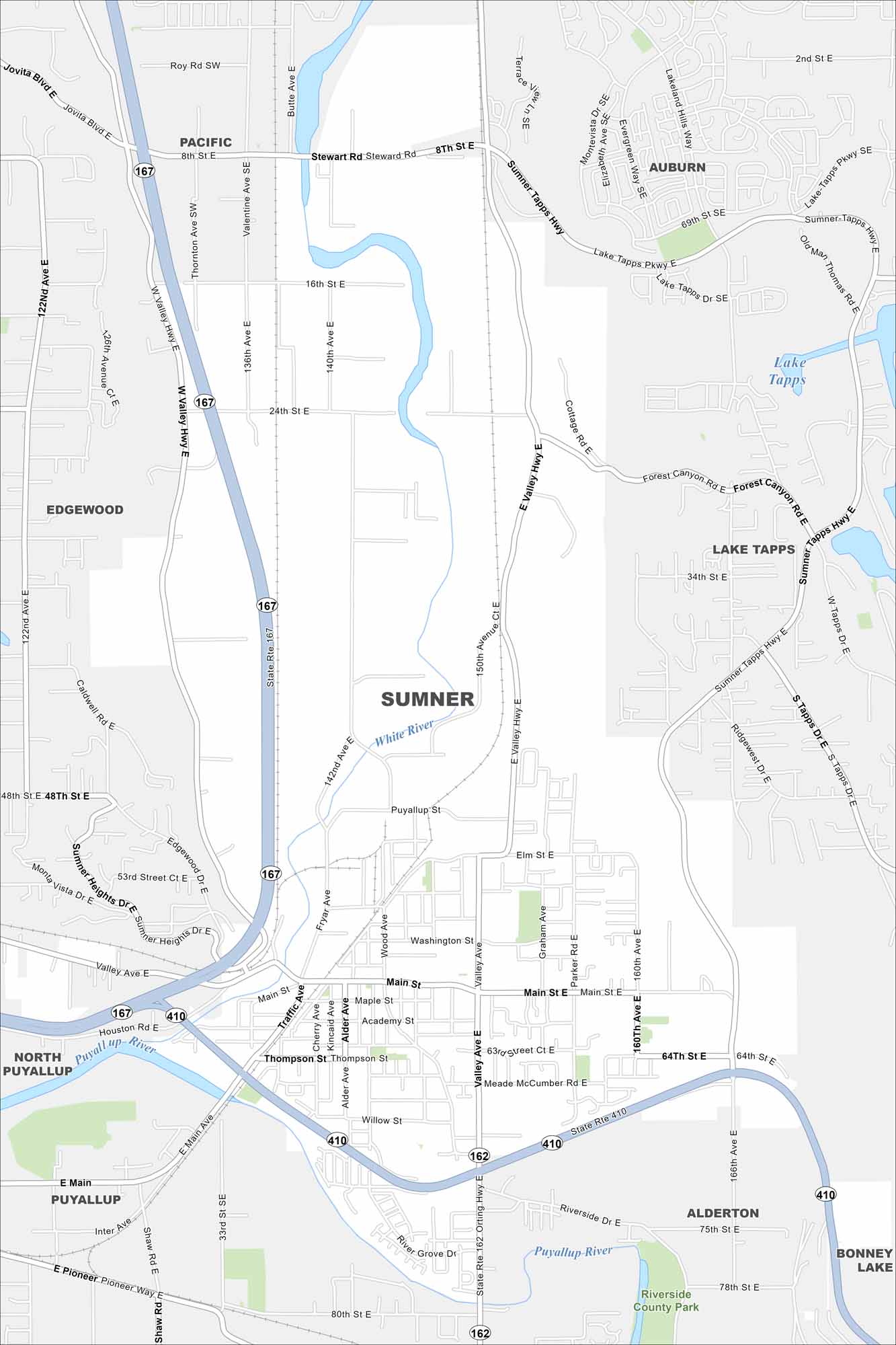 Sumner Map Washington