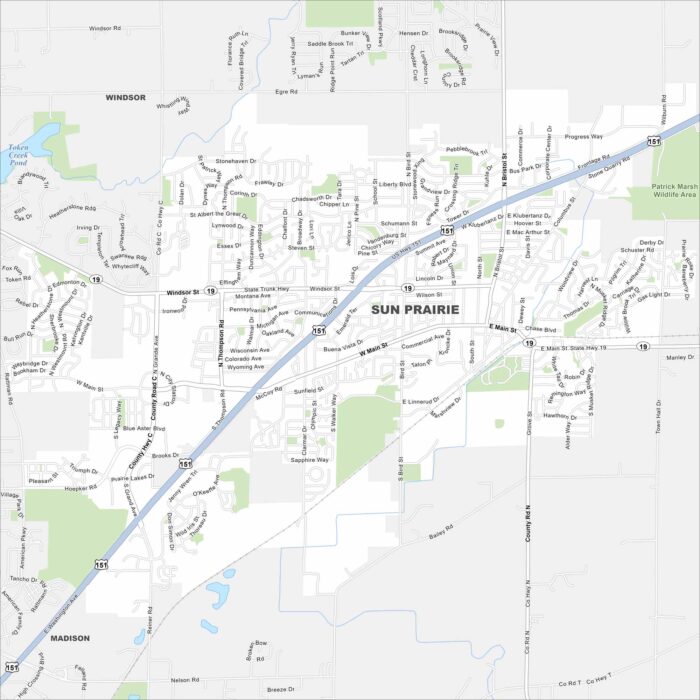 Sun Prairie Map Wisconsin