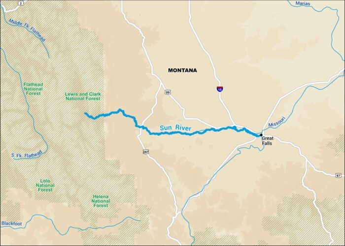 Sun River Map
