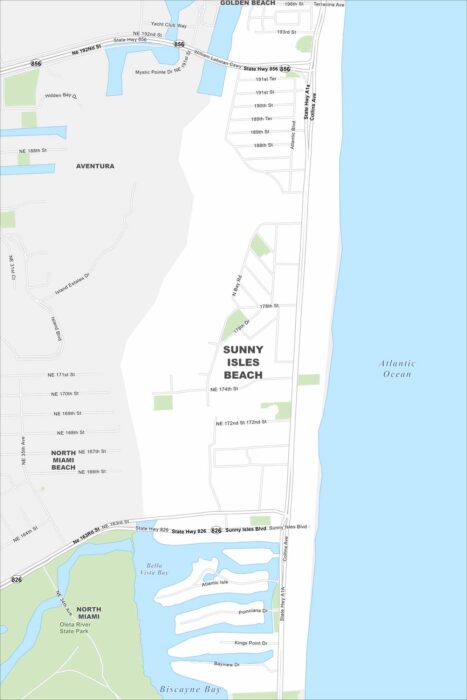Sunny Isles Beach Map Florida