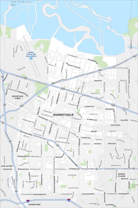 Sunnyvale Map California
