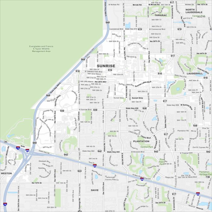 Sunrise Map Florida