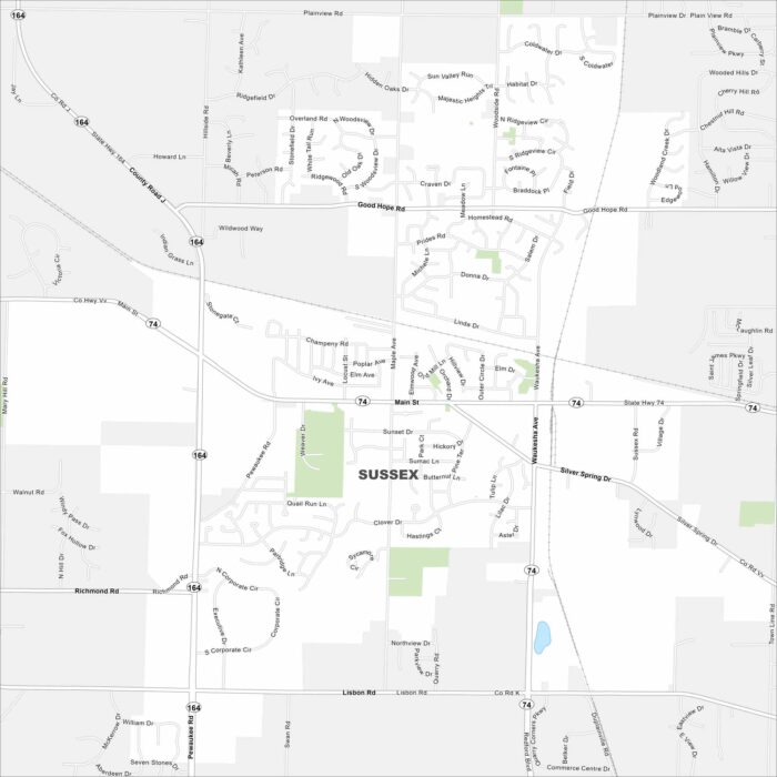 Sussex Map Wisconsin