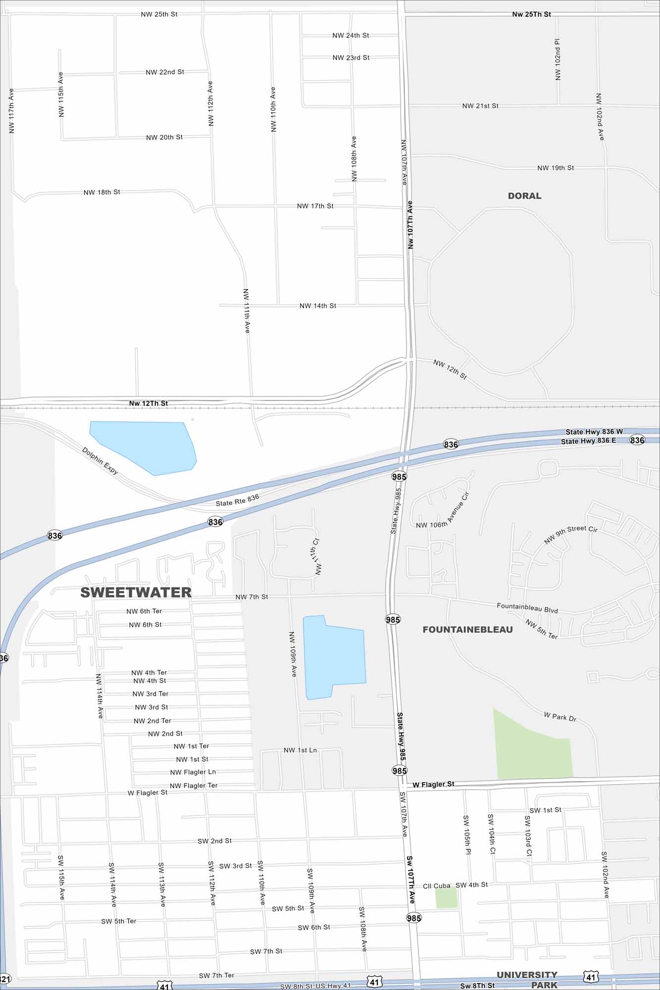 Sweetwater Map Florida