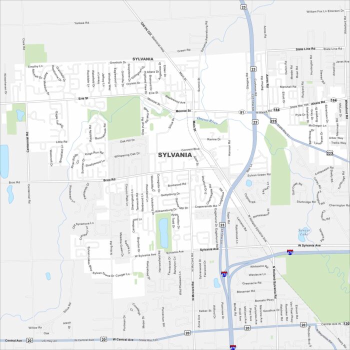 Sylvania Map Ohio