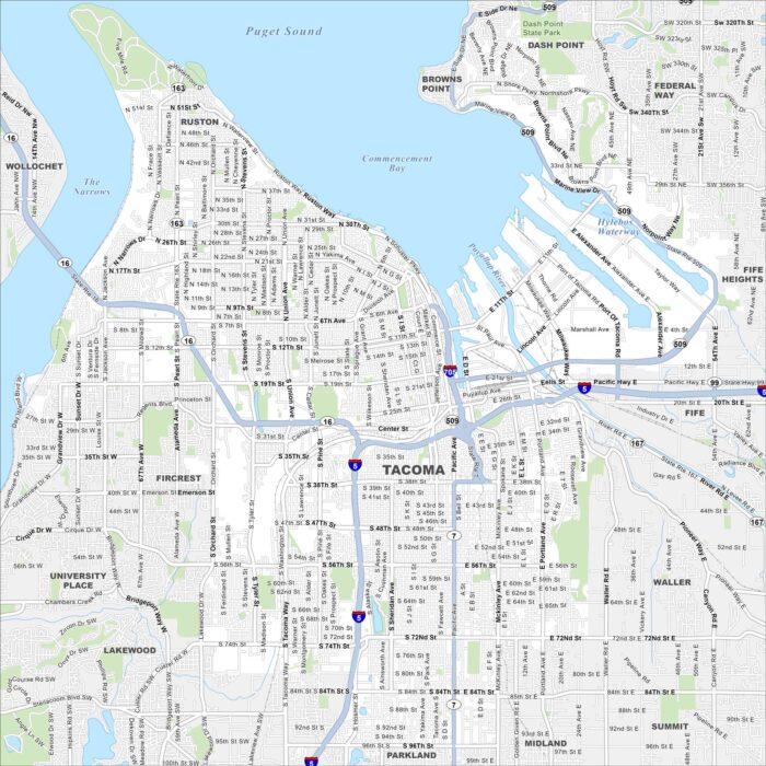 Tacoma Map Washington