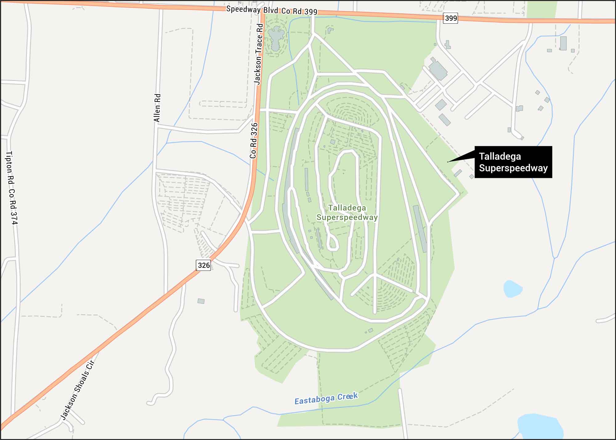 Talladega Superspeedway Map