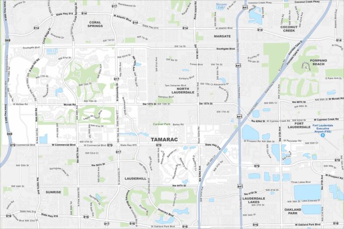 Tamarac Map Florida