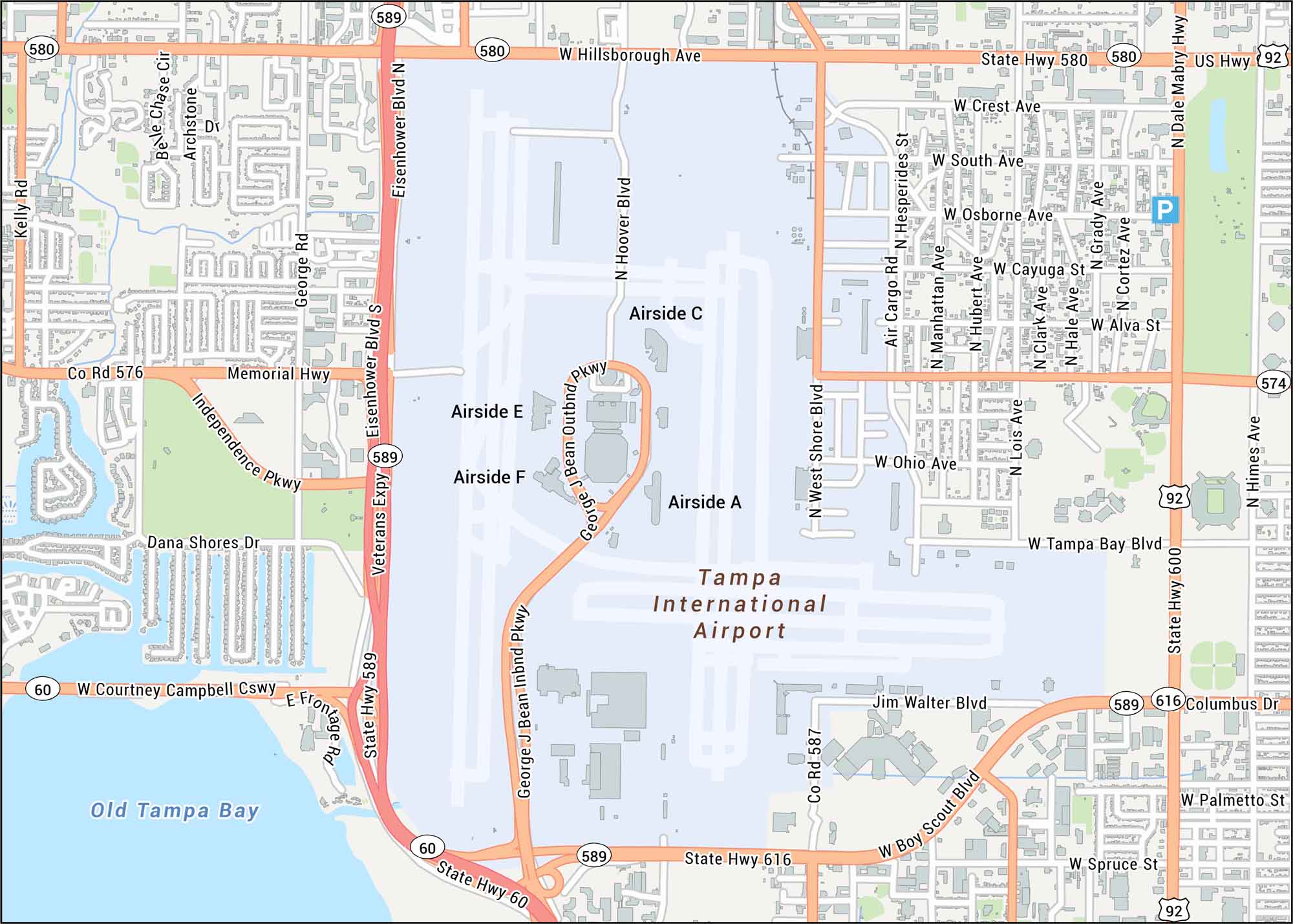 Tampa International Airport Map