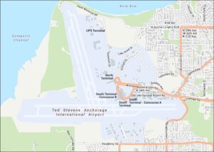 Ted Stevens Anchorage International Airport Map