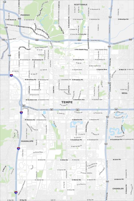 Tempe Map Arizona