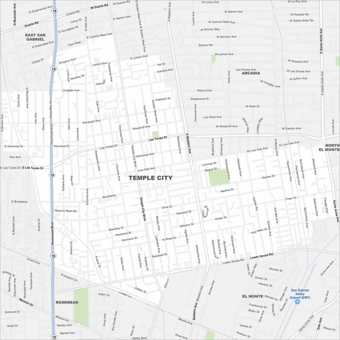 Temple City Map California