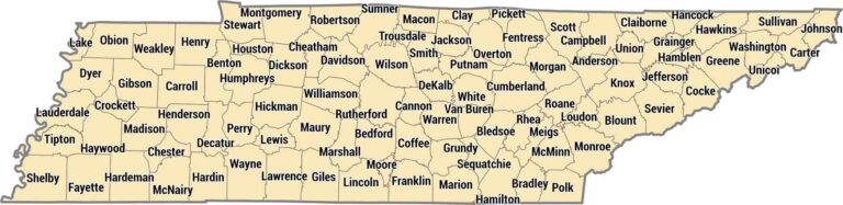 Tennessee Zip Code Map - US Maps