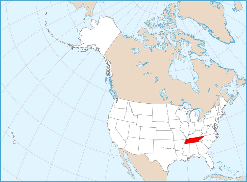 Tennessee Location Map