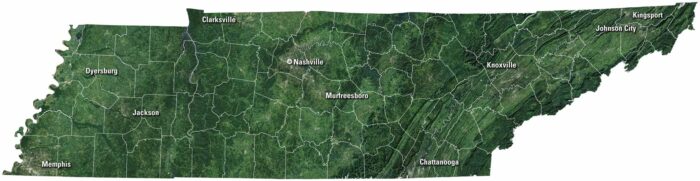 Tennessee Satellite Map