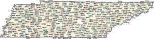 Tennessee Zip Code Map