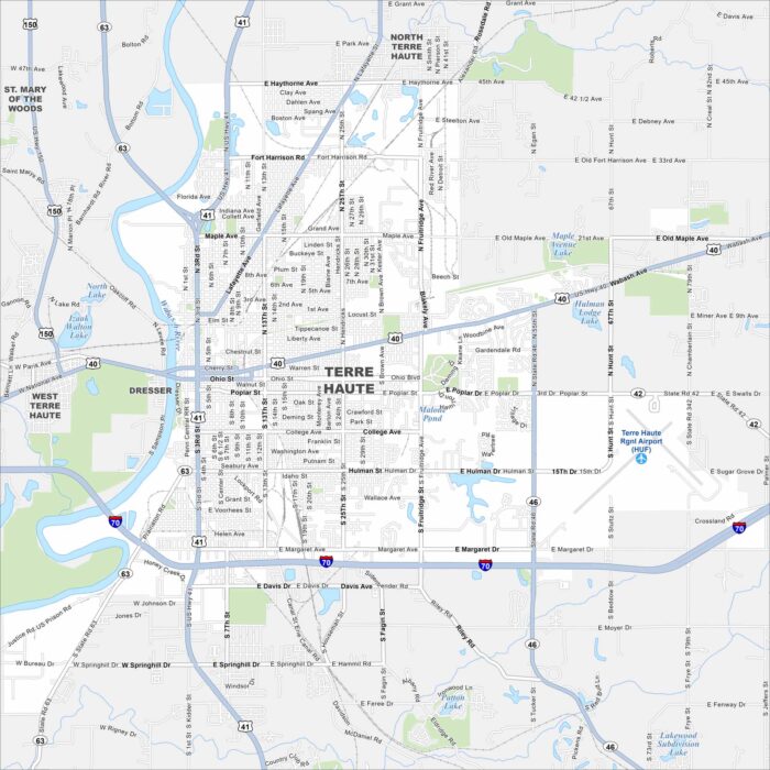 Terre Haute Map Indiana